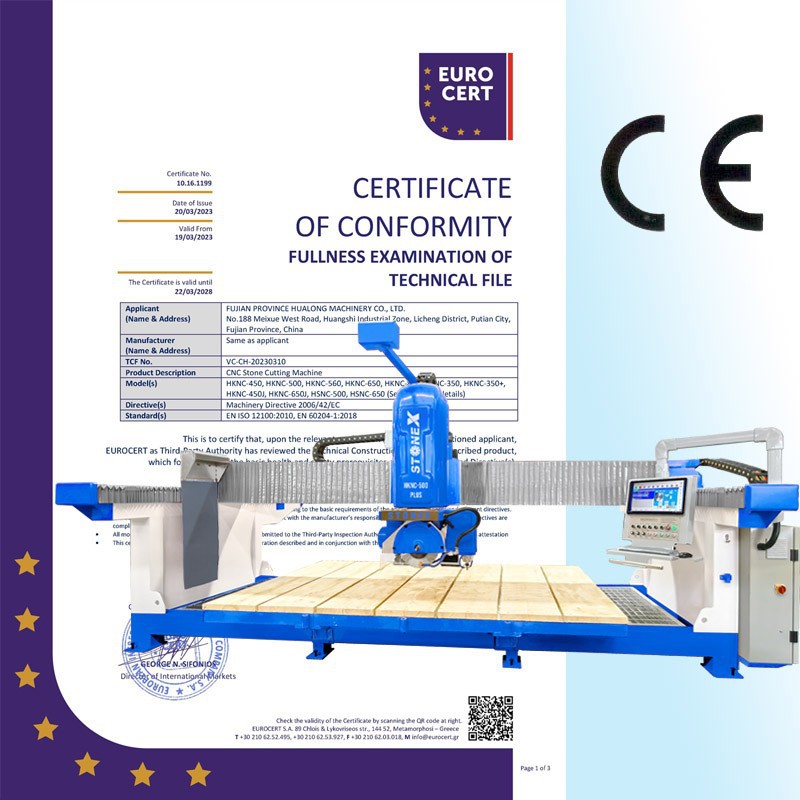 CE certified marble bridge saw